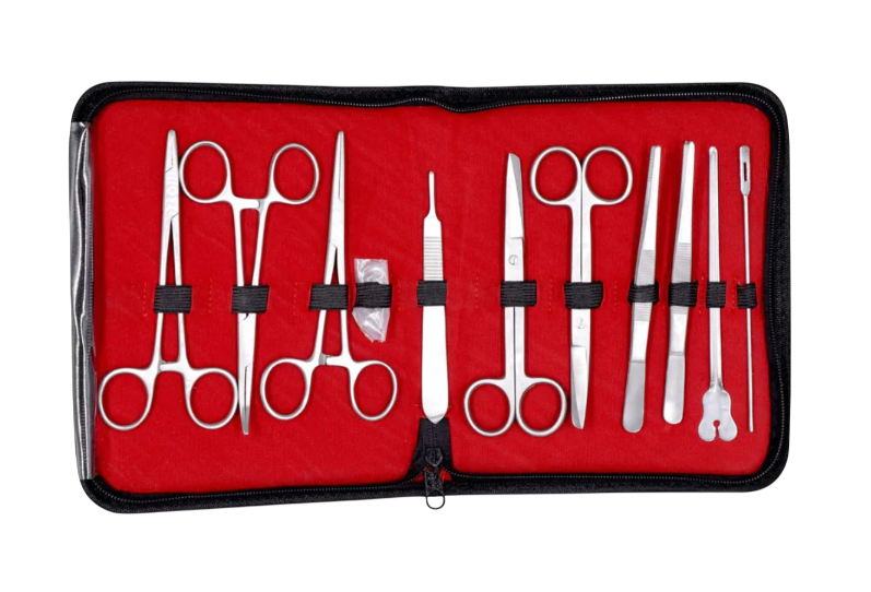 Estuche de Disección de 11 Piezas Acero Alemán